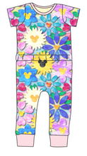 Load image into Gallery viewer, Mickey Flowers Bennett Pants and Shorts Length T-Shirt Romper