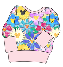 Load image into Gallery viewer, Mickey Flowers Grow With Me Hoodie (or Crewneck)