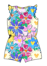 Load image into Gallery viewer, Mickey Flowers Ivy Summer Romper