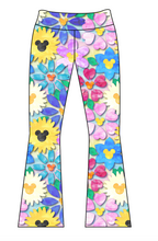 Load image into Gallery viewer, Mickey Flowers Kids Flared Leggings