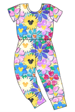 Load image into Gallery viewer, Mickey Flowers Kids Ivy Pants Length Romper