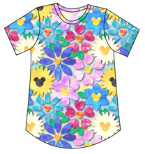 Load image into Gallery viewer, Mickey Flowers Ladies' Relaxed Tee