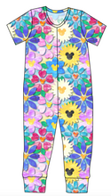 Load image into Gallery viewer, Mickey Flowers Ladies T-Shirt Romper