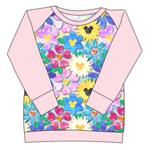 Load image into Gallery viewer, Mickey Flowers Ladies' Classic Crewneck