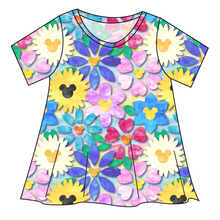 Load image into Gallery viewer, Mickey Flowers Ladies' Swing Tee