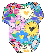 Load image into Gallery viewer, Mickey Flowers Lap Neck Bodysuit