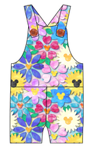 Load image into Gallery viewer, Mickey Flowers Overalls and Shortalls