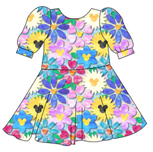 Load image into Gallery viewer, Mickey Flowers Prairie Dress