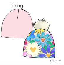 Load image into Gallery viewer, Mickey Flowers Slouchy Beanie (Reversible!)