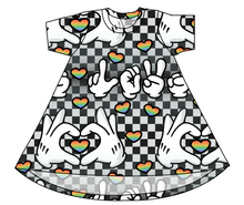 Load image into Gallery viewer, Mickey Love Signs Basic T-Shirt Dress