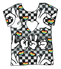 Load image into Gallery viewer, Mickey Love Signs Cambria Heart Back Tee