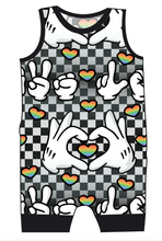 Load image into Gallery viewer, Mickey Love Signs Emmett Pants And Shorts T-Shirt Romper