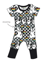 Load image into Gallery viewer, Mickey Love Signs Grow With Me Pants And Shorts Romper