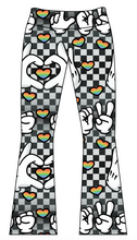 Load image into Gallery viewer, Mickey Love Signs Kids Flared Leggings