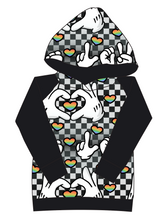 Load image into Gallery viewer, Mickey Love Signs Ladies Hoodie