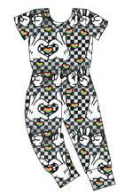 Load image into Gallery viewer, Mickey Love Signs Ladies Pants Length Ivy Romper