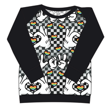Load image into Gallery viewer, Mickey Love Signs Ladies' Classic Crewneck
