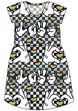 Load image into Gallery viewer, Mickey Love Signs Ladies' Play Dress