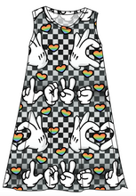 Load image into Gallery viewer, Mickey Love Signs Ladies' Swing Dress