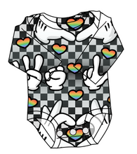 Load image into Gallery viewer, Mickey Love Signs Lap Neck Bodysuit