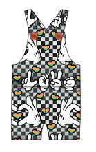 Load image into Gallery viewer, Mickey Love Signs Overalls and Shortalls