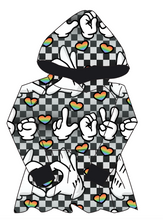 Load image into Gallery viewer, Mickey Love Signs Peplum Hoodie (or Crewneck)