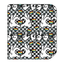 Load image into Gallery viewer, Mickey Love Signs Swaddle Blanket