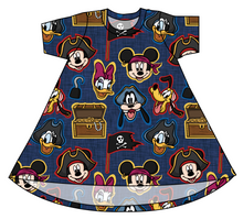 Load image into Gallery viewer, Pirate Pals Basic T-Shirt Dress