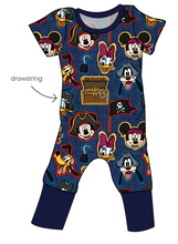 Load image into Gallery viewer, Pirate Pals Grow With Me Pants And Shorts Romper
