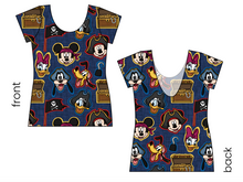 Load image into Gallery viewer, Pirate Pals Ladies' Low Back Ballerina Tee