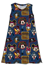 Load image into Gallery viewer, Pirate Pals Ladies' Swing Dress