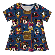 Load image into Gallery viewer, Pirate Pals Ladies' Swing Tee