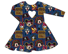 Load image into Gallery viewer, Pirate Pals Molly Heart Back Twirly Dress