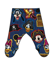 Load image into Gallery viewer, Pirate Pals Newborn Footed Pants