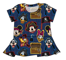 Load image into Gallery viewer, Pirate Pals Peplum Top