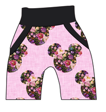 Load image into Gallery viewer, Floral Mouse Ears Beanpole Pants And Shorts