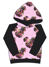 Load image into Gallery viewer, Floral Mouse Ears Classic Hoodie (or Crewneck)