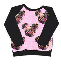 Load image into Gallery viewer, Floral Mouse Ears Classic Hoodie (or Crewneck)