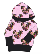 Load image into Gallery viewer, Floral Mouse Ears Grow With Me Hoodie (or Crewneck)