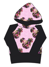 Load image into Gallery viewer, Floral Mouse Ears Grow With Me Hoodie (or Crewneck)