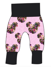 Load image into Gallery viewer, Floral Mouse Ears Grow With Me Pants And Shorts