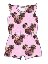 Load image into Gallery viewer, Floral Mouse Ears Ivy Summer Romper