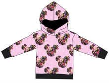 Load image into Gallery viewer, Floral Mouse Ears Ladies Oversized Hoodie