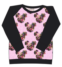 Load image into Gallery viewer, Floral Mouse Ears Ladies' Classic Crewneck
