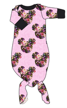 Load image into Gallery viewer, Floral Mouse Ears Newborn Knotted Gown