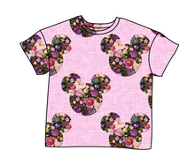 Load image into Gallery viewer, Floral Mouse Ears Oversized Tee
