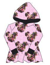 Load image into Gallery viewer, Floral Mouse Ears Peplum Hoodie (or Crewneck)