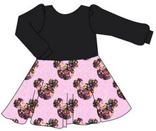 Load image into Gallery viewer, Floral Mouse Ears Prairie Dress