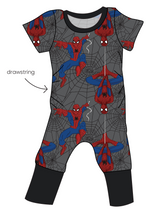 Load image into Gallery viewer, Spectacular Spidey Grow With Me Pants And Shorts Romper