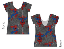 Load image into Gallery viewer, Spectacular Spidey Ladies' Low Back Ballerina Tee